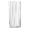 Set di 6 bicchieri highball Cyrcus in vetro di Murano bianco e trasparente a righe