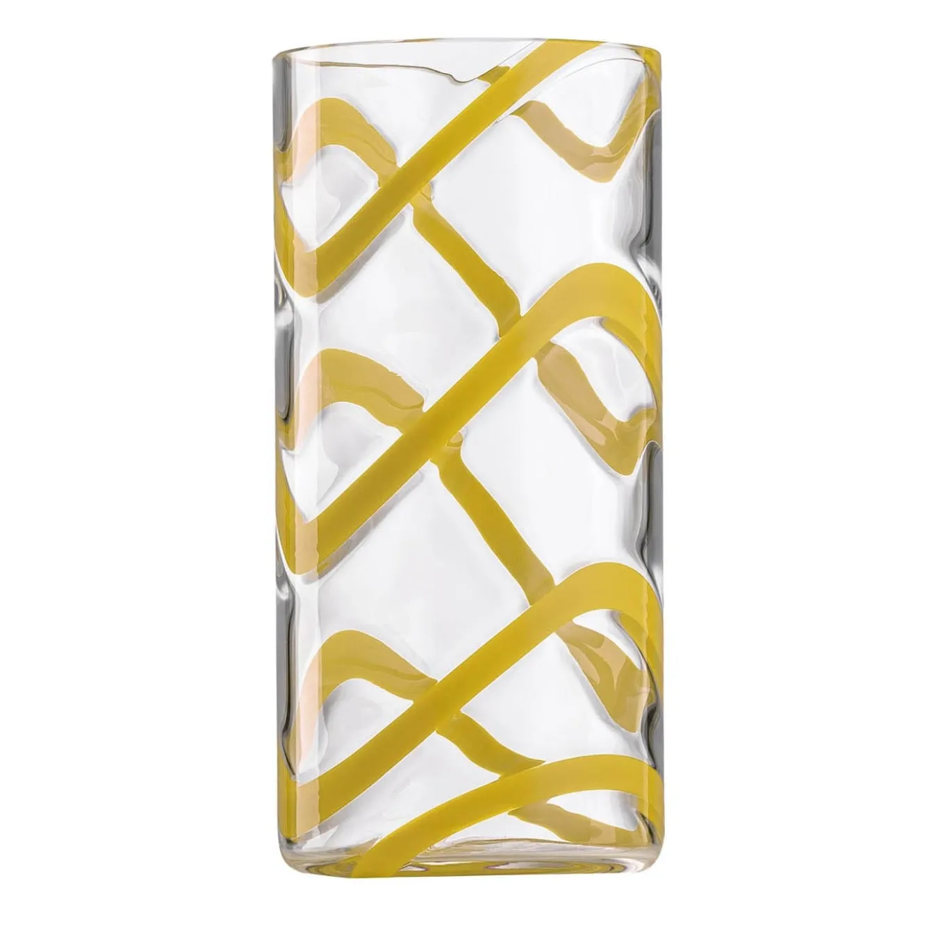 Set di 6 bicchieri highball Cyrcus Esse in vetro di Murano giallo e trasparente