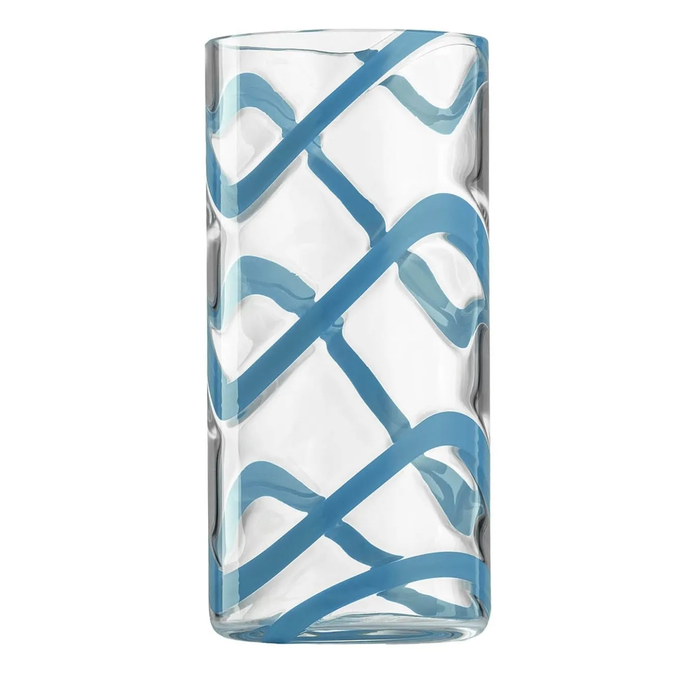 Set di 6 bicchieri highball Cyrcus Esse in vetro di Murano azzurro chiaro e trasparente