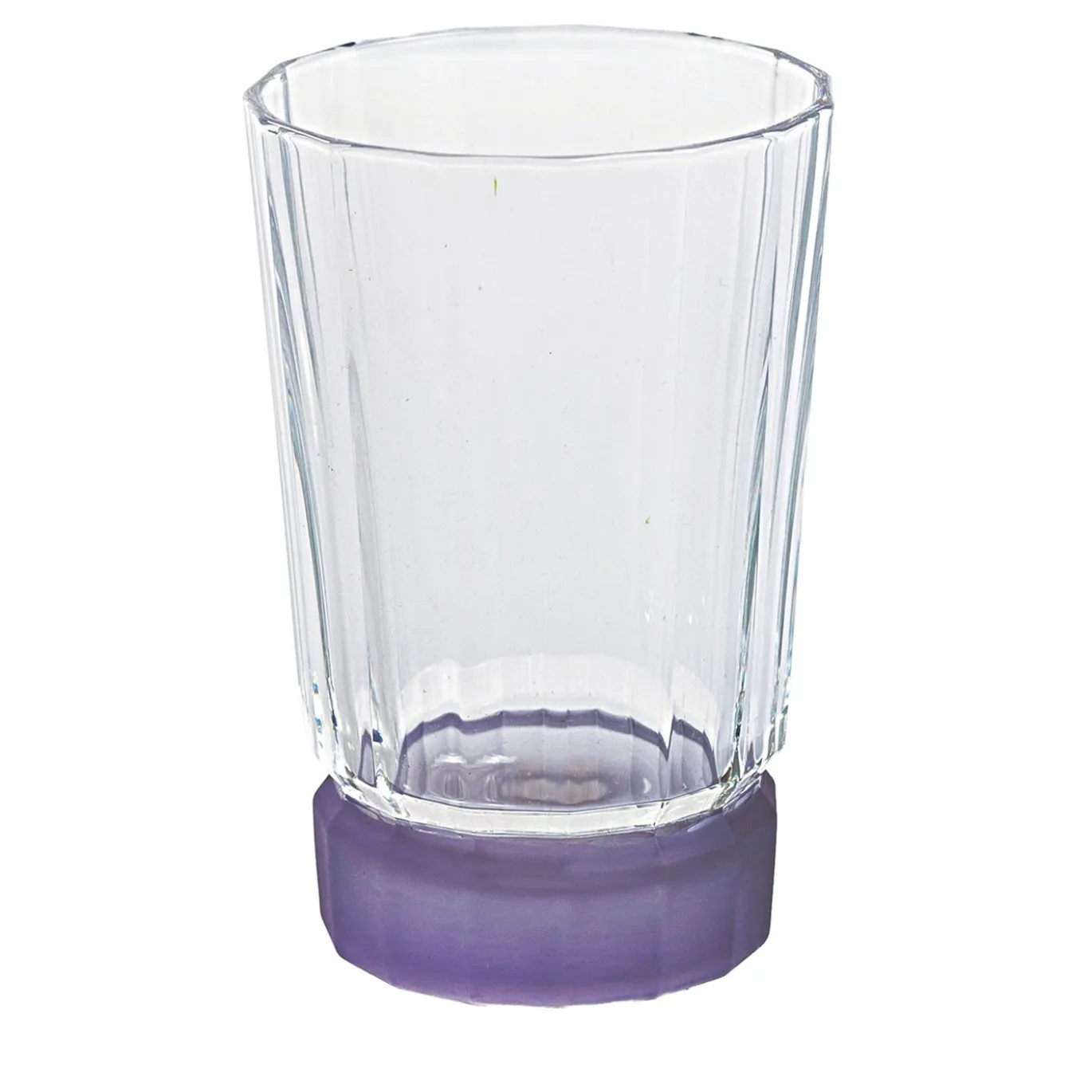 Set di 6 bicchieri highball Velvet trasparenti con base satinata viola
