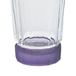 Set di 6 bicchieri highball Velvet trasparenti con base satinata viola