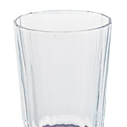 Set di 6 bicchieri highball Velvet trasparenti con base satinata viola