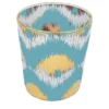 Set di 4 bicchieri Ikat oro e azzurro