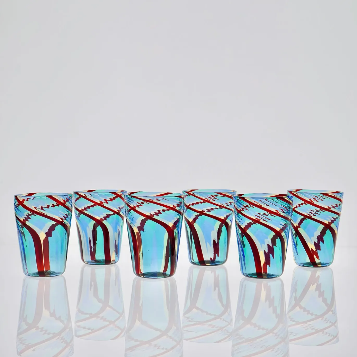 Set di 6 bicchieri Mezzo Ritorto in vetro