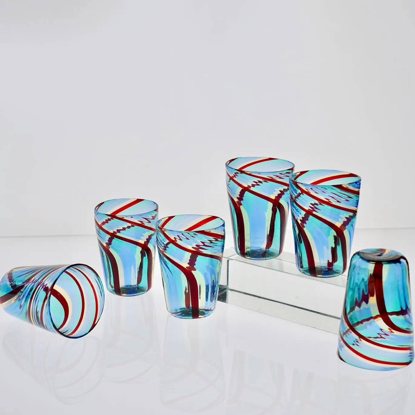 Set di 6 bicchieri Mezzo Ritorto in vetro