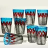 Set di 8 bicchieri Mille Papaveri Rossi in vetro