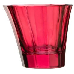 Set di 6 bicchieri Old Fashion in cristallo rosso ciliegia
