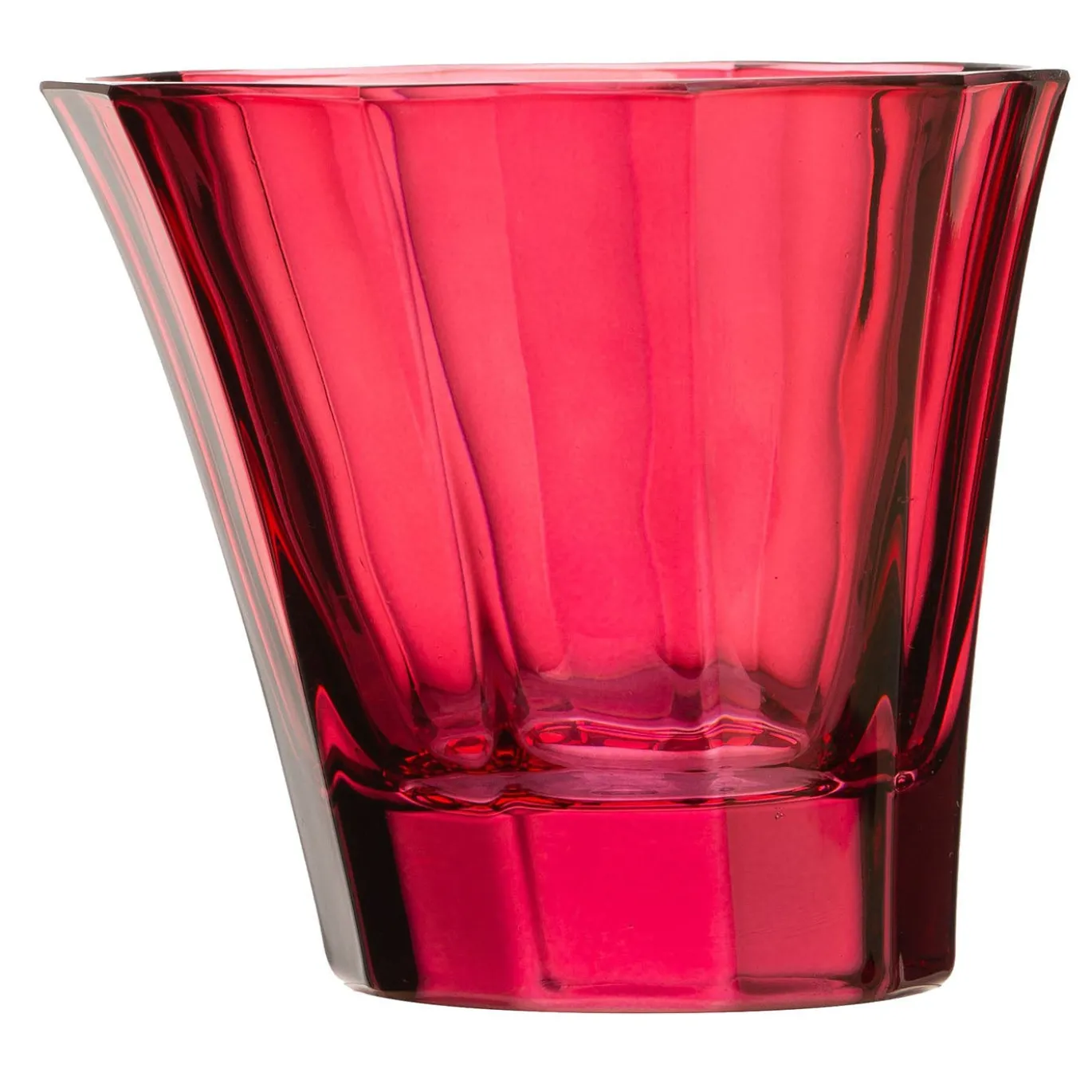 Set di 6 bicchieri Old Fashion in cristallo rosso ciliegia