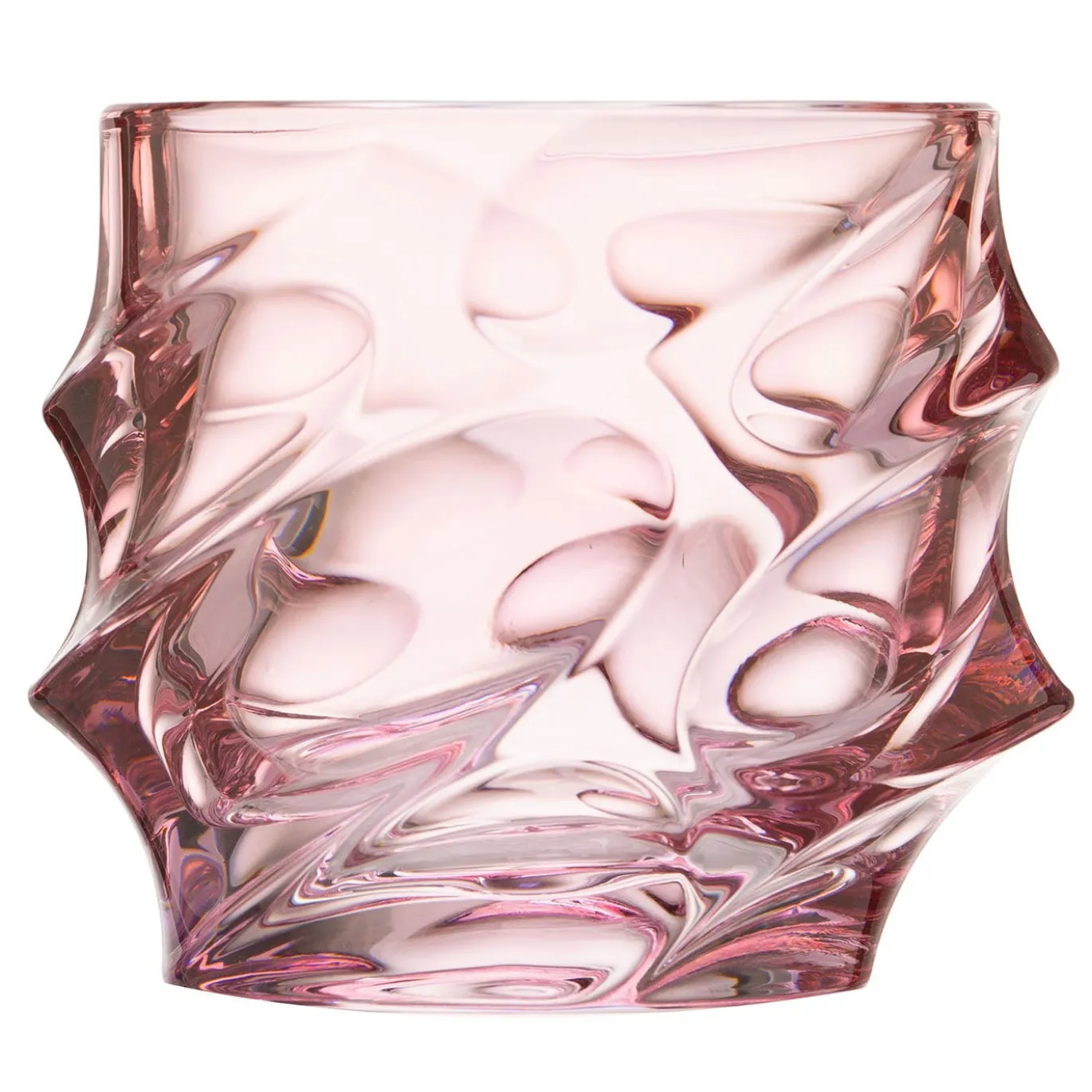 Set di 6 bicchieri old fashion in cristallo rosa