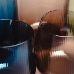 Set di 2 bicchieri piccoli Stilla Liquida Coffee Brown Di Federico Peri