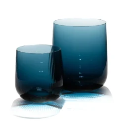 Set di 2 bicchieri piccoli Stilla Liquida Deep Blue Di Federico Peri