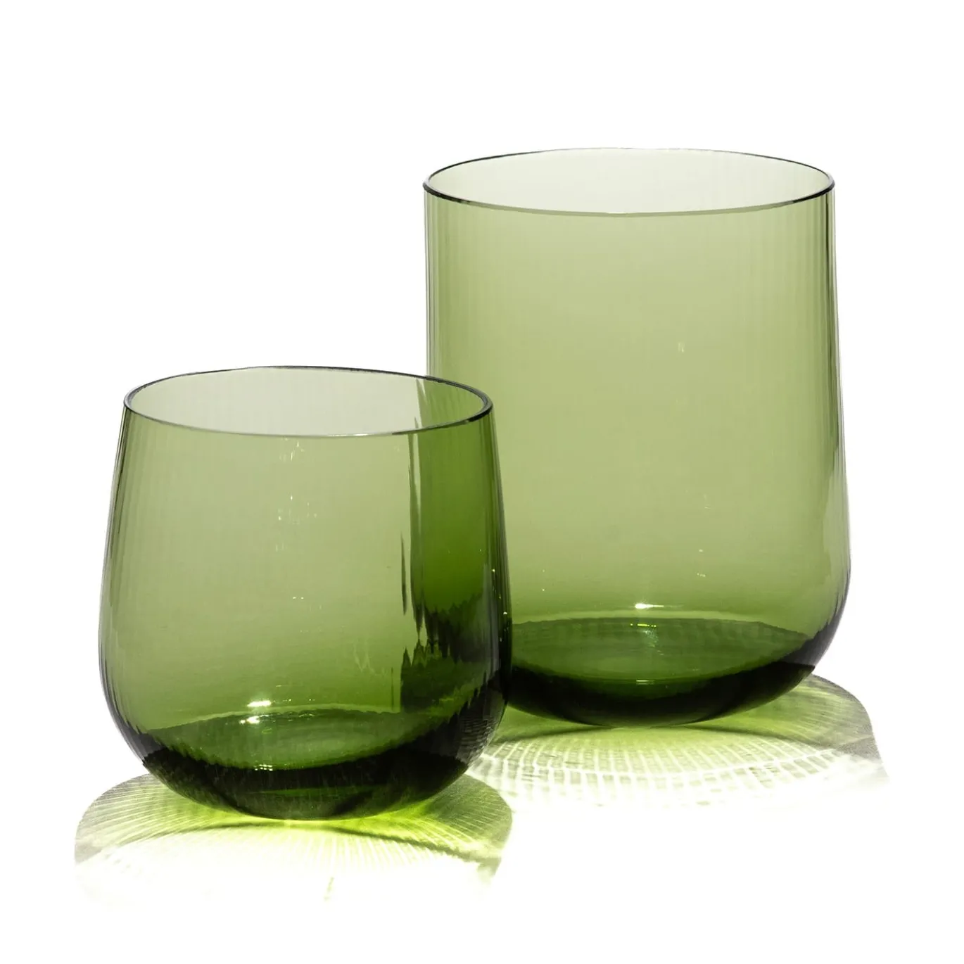 Set di 2 bicchieri piccoli Stilla Liquida Verde Muschio Di Federico Peri