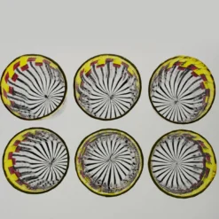 Set di 6 Bicchieri Poppy Field Sunrise in Vetro