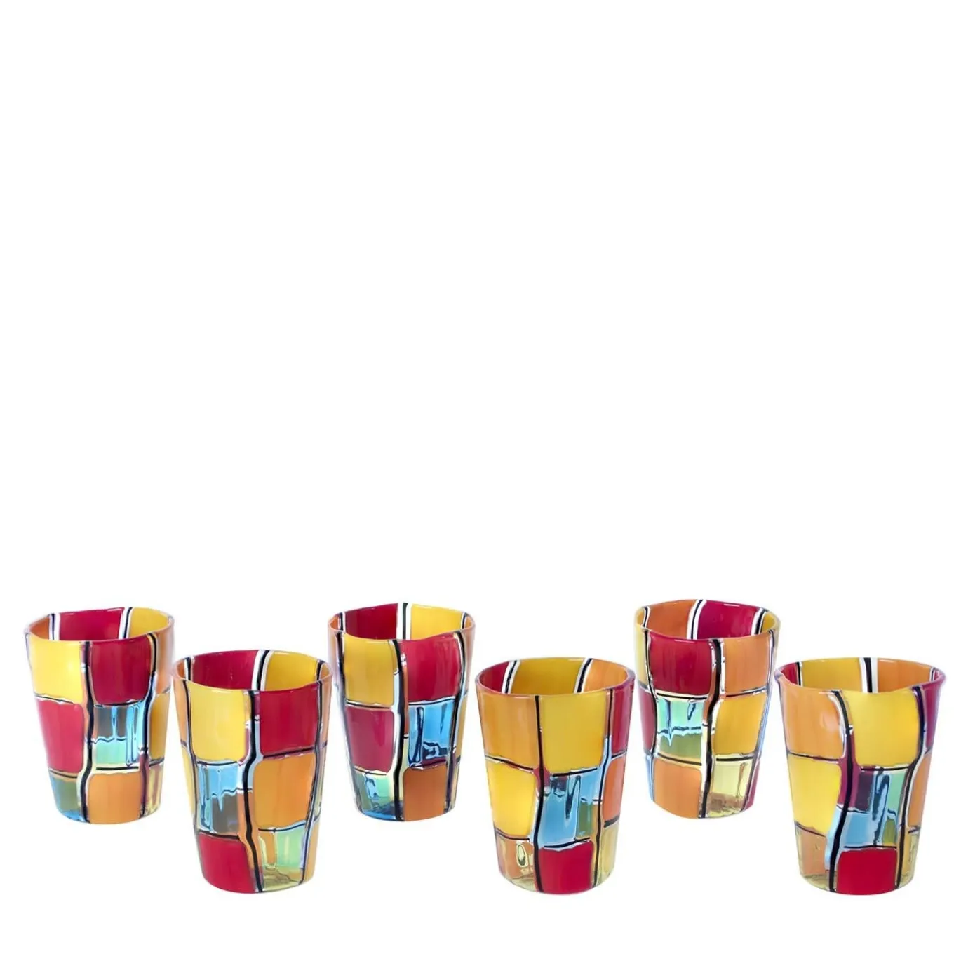 Set di 6 bicchieri Quadri di Angelo Ballarin