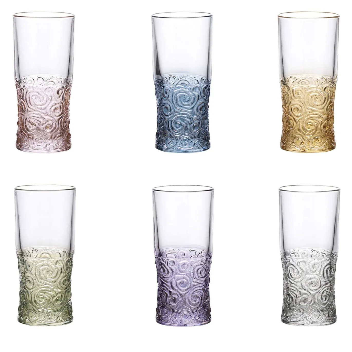 Set di 6 bicchieri roteanti Sound Polychrome