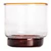 Set di 6 bicchieri Vera Acqua con bordo ambra