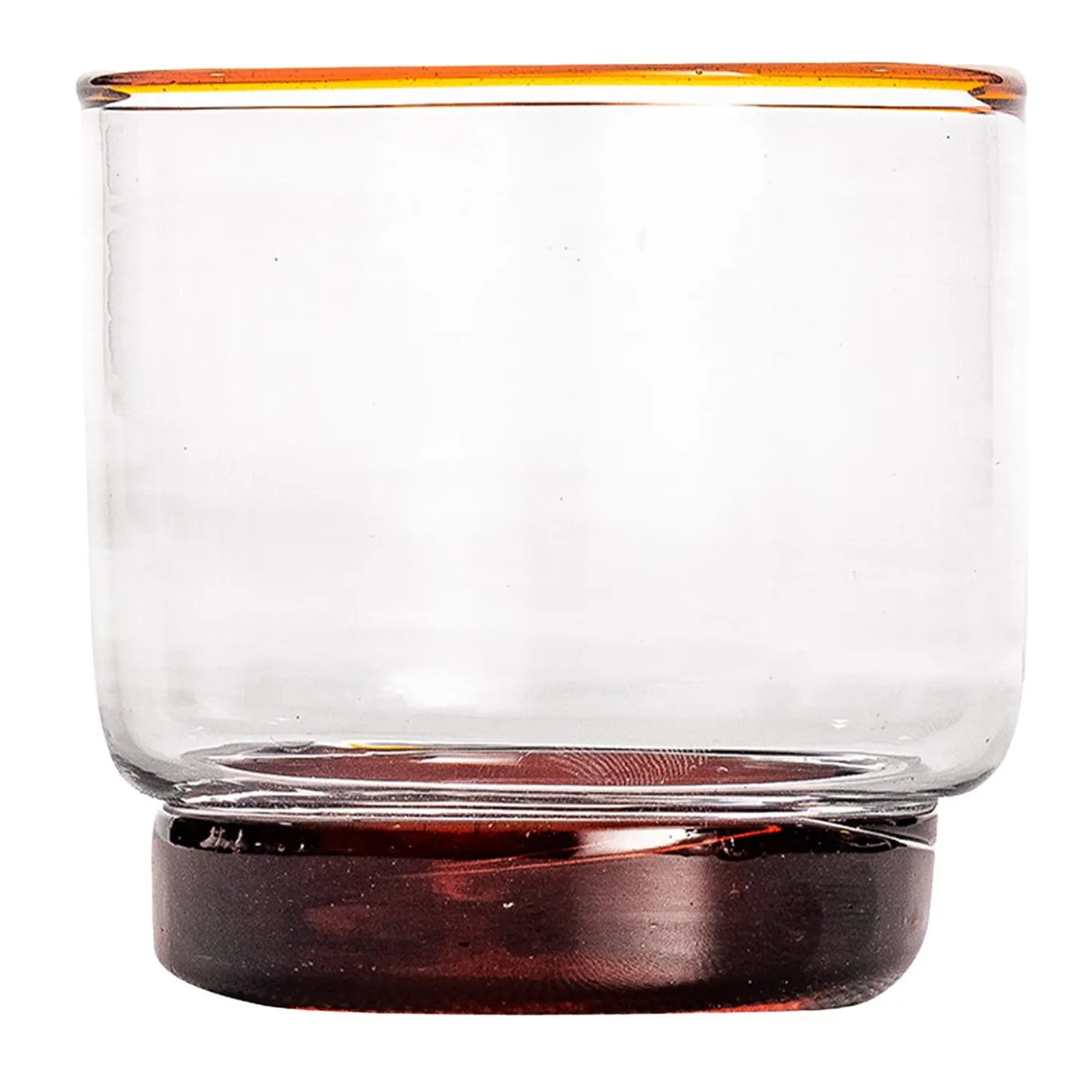 Set di 6 bicchieri Vera Acqua con bordo ambra