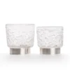 Set di 2 bicchieri Vera Acqua con anello argento