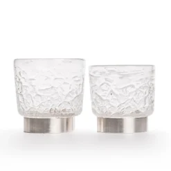 Set di 2 bicchieri Vera Whiskey con anello in argento