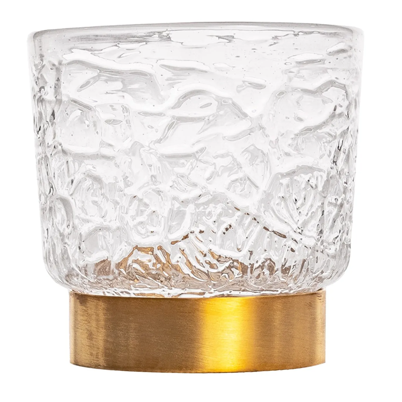Set di 2 bicchieri Vera Whiskey con anello dorato