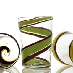 Set di 6 bicchieri Vortex in verde/viola