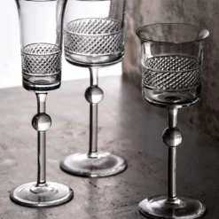 Set di 2 calici da champagne Diamond di Claire Le Sage