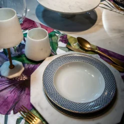 Set di 2 calici da vino in marmo bianco di Carrara
