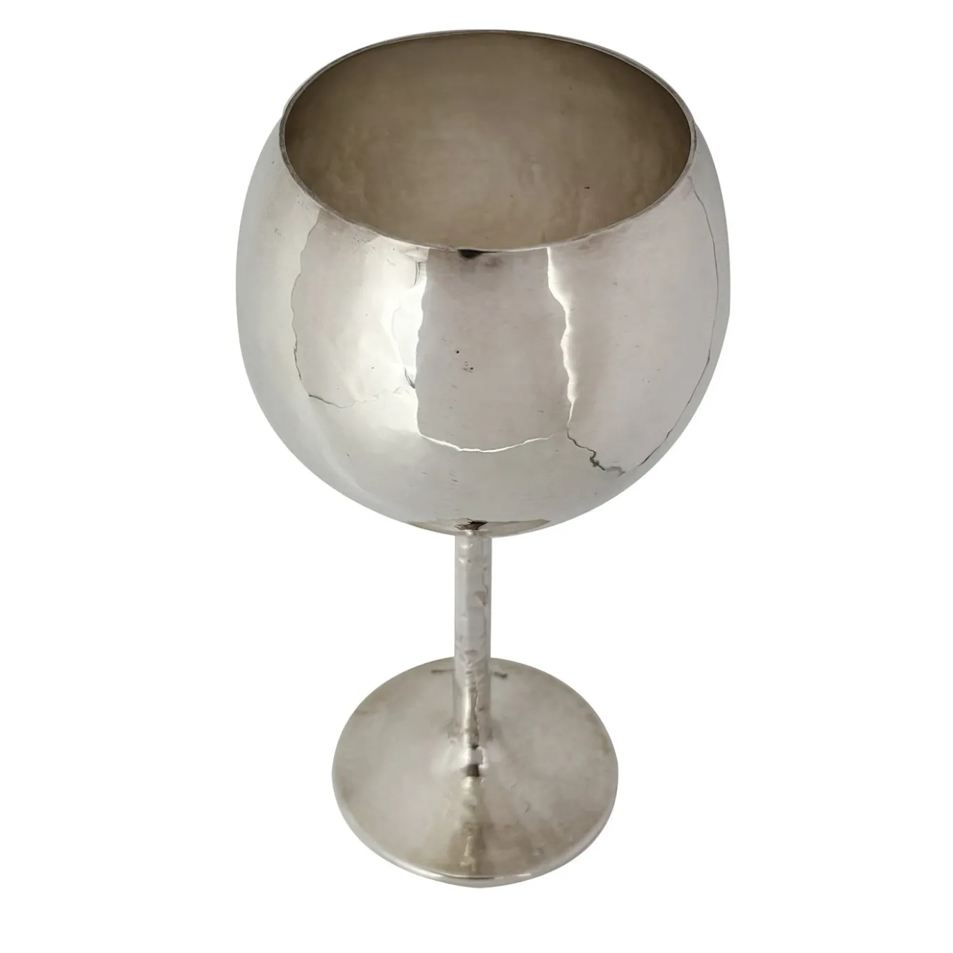 Set di 6 Calici da Vino in Ottone Argentato