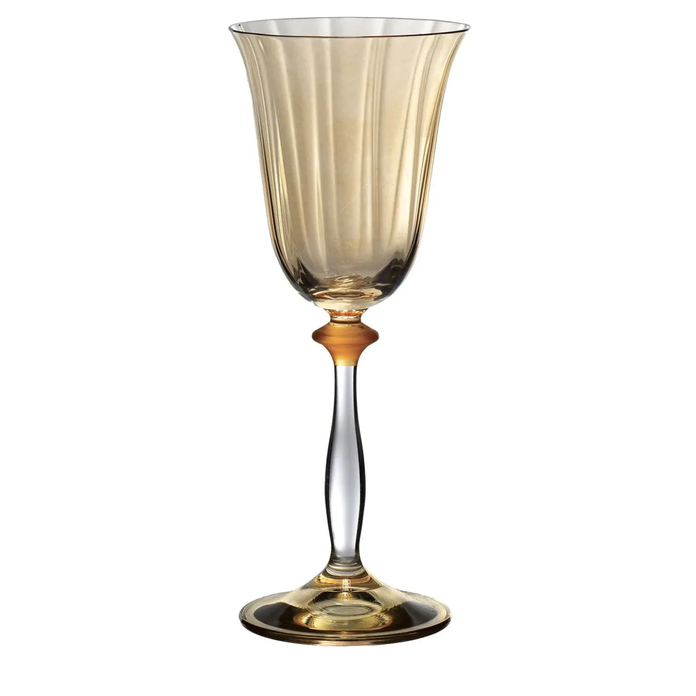 Set di 6 calici da vino in vetro ottico soffiato con sfumatura marrone Primula