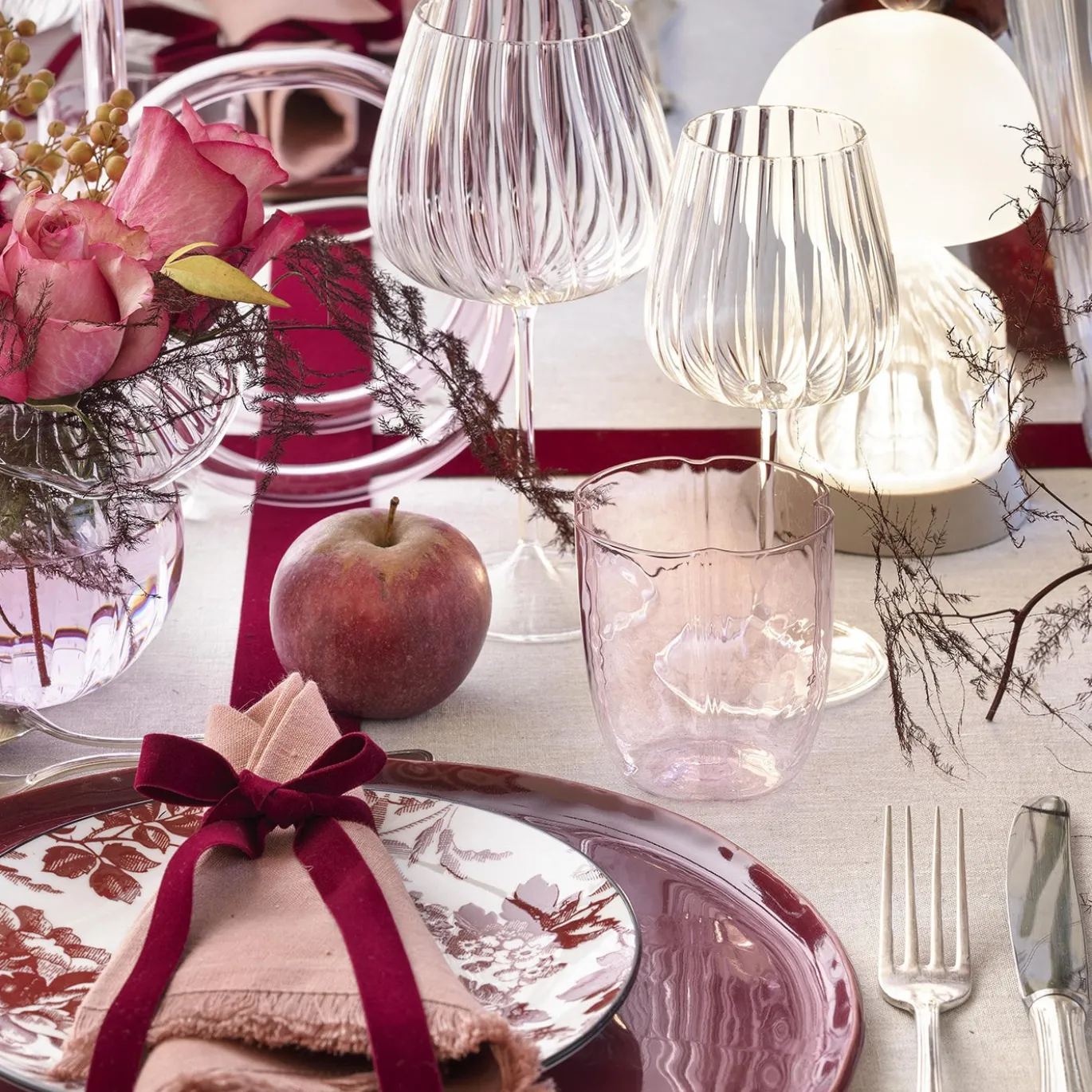 Set di 4 Calici da vino rosso Millerighe
