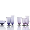 Set di 6 calici di vino twisted in Pesco Verde e viola