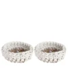 Set di 2 Canapa White Basket #2 di Rosanna Contadini