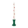 Set di 2 candele ai peperoni verdi con portacandele