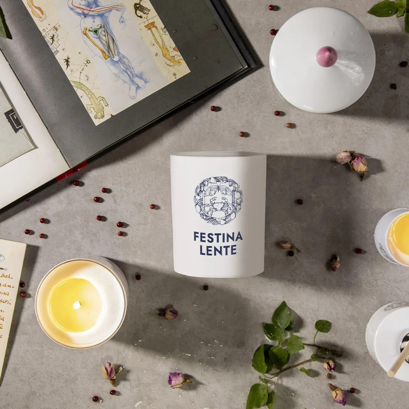 Set di 2 candele bianche La Signora