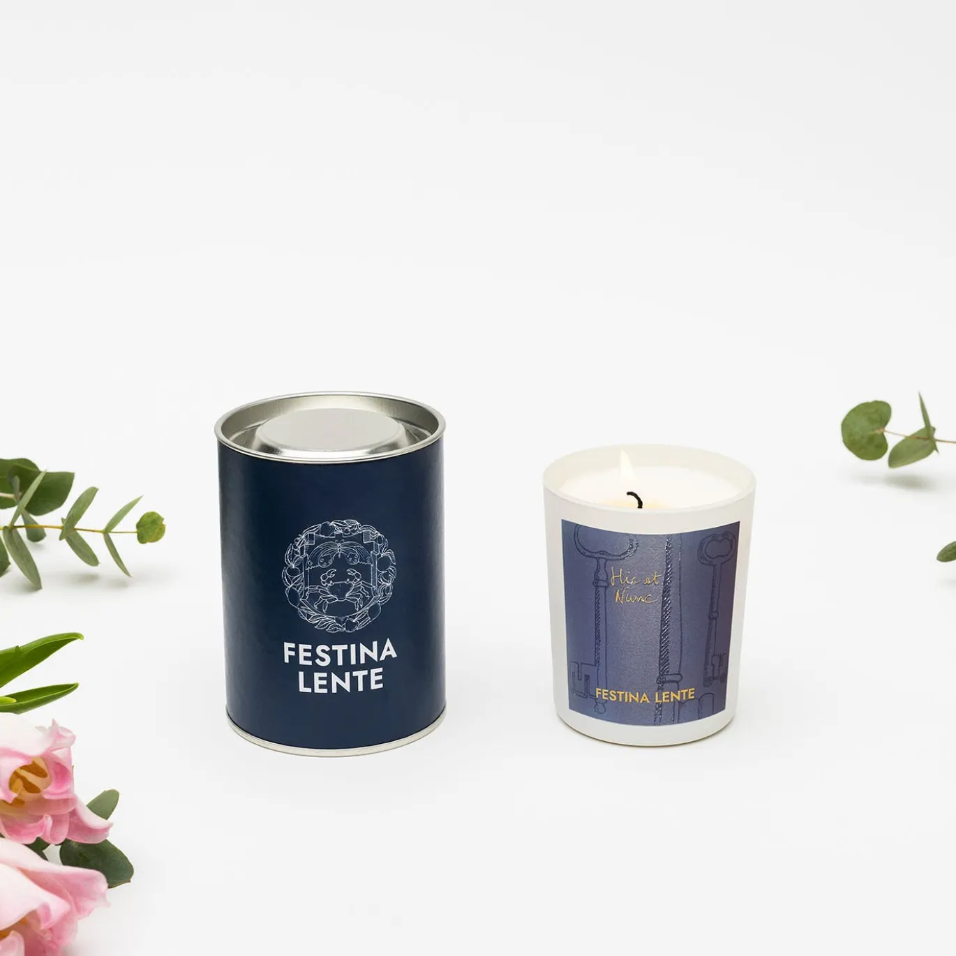 Set di 2 candele Hic et Nunc