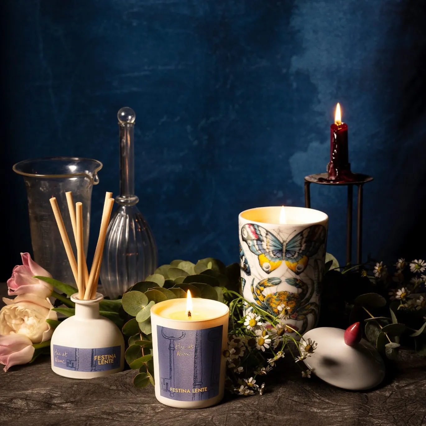 Set di 2 candele Hic et Nunc