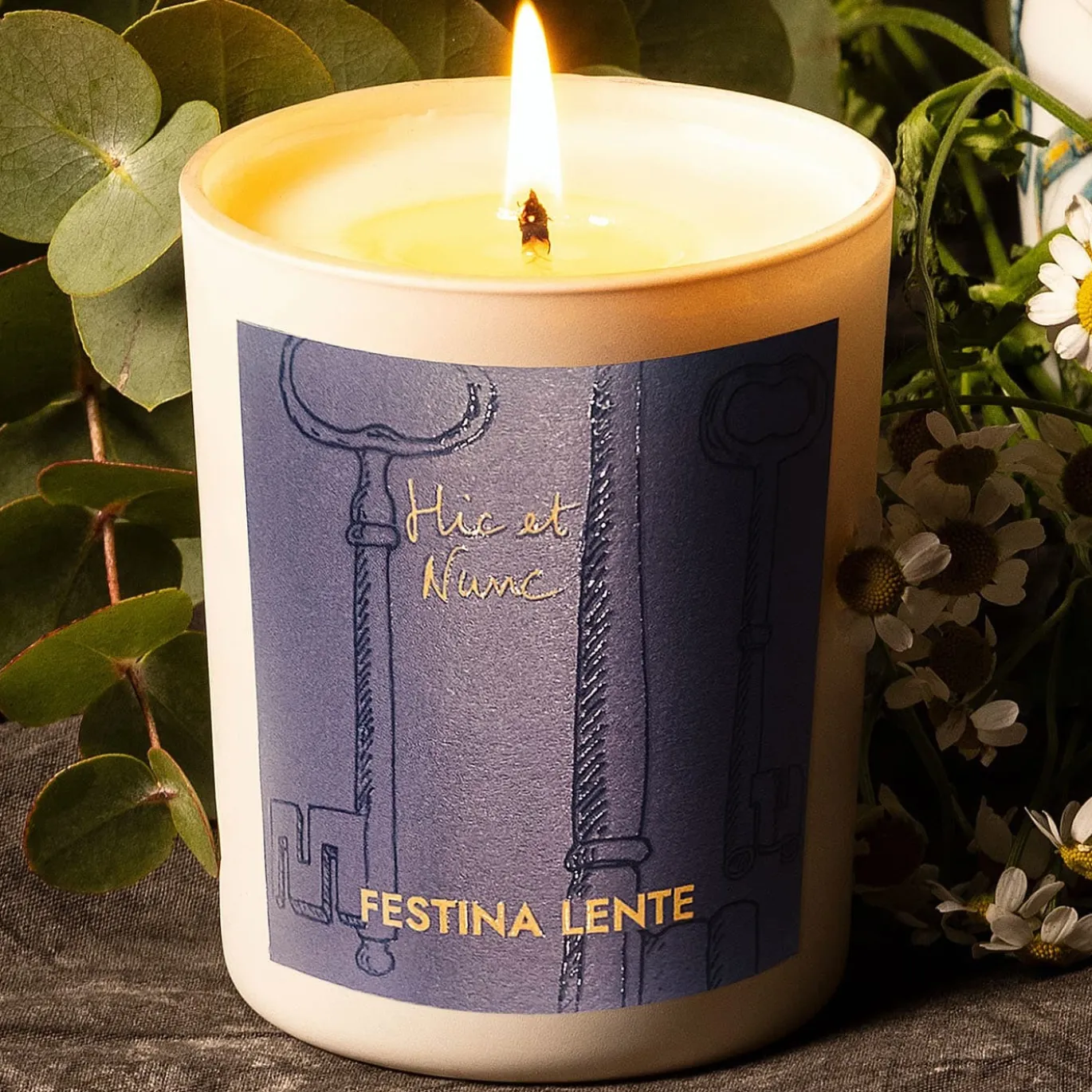 Set di 2 candele Hic et Nunc