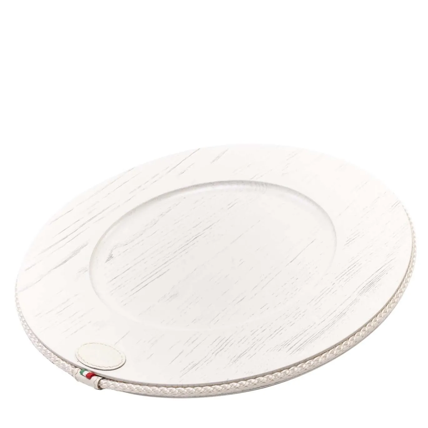 Set di 6 caricatori rotondi in legno color crema