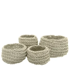 Set di 4 cestini bianchi Sottile di Rosanna Contadini
