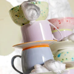 Set di 4 ciotole di frutta Murrine Lilla