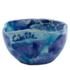 Set di 4 ciotole in ceramica con motivo in marmo blu Pinzimonio