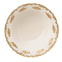 Set di 2 ciotole Lucia in bianco e oro