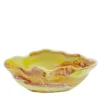 Set di 4 ciotole per insalata di frutta in ceramica con motivo marmorizzato giallo