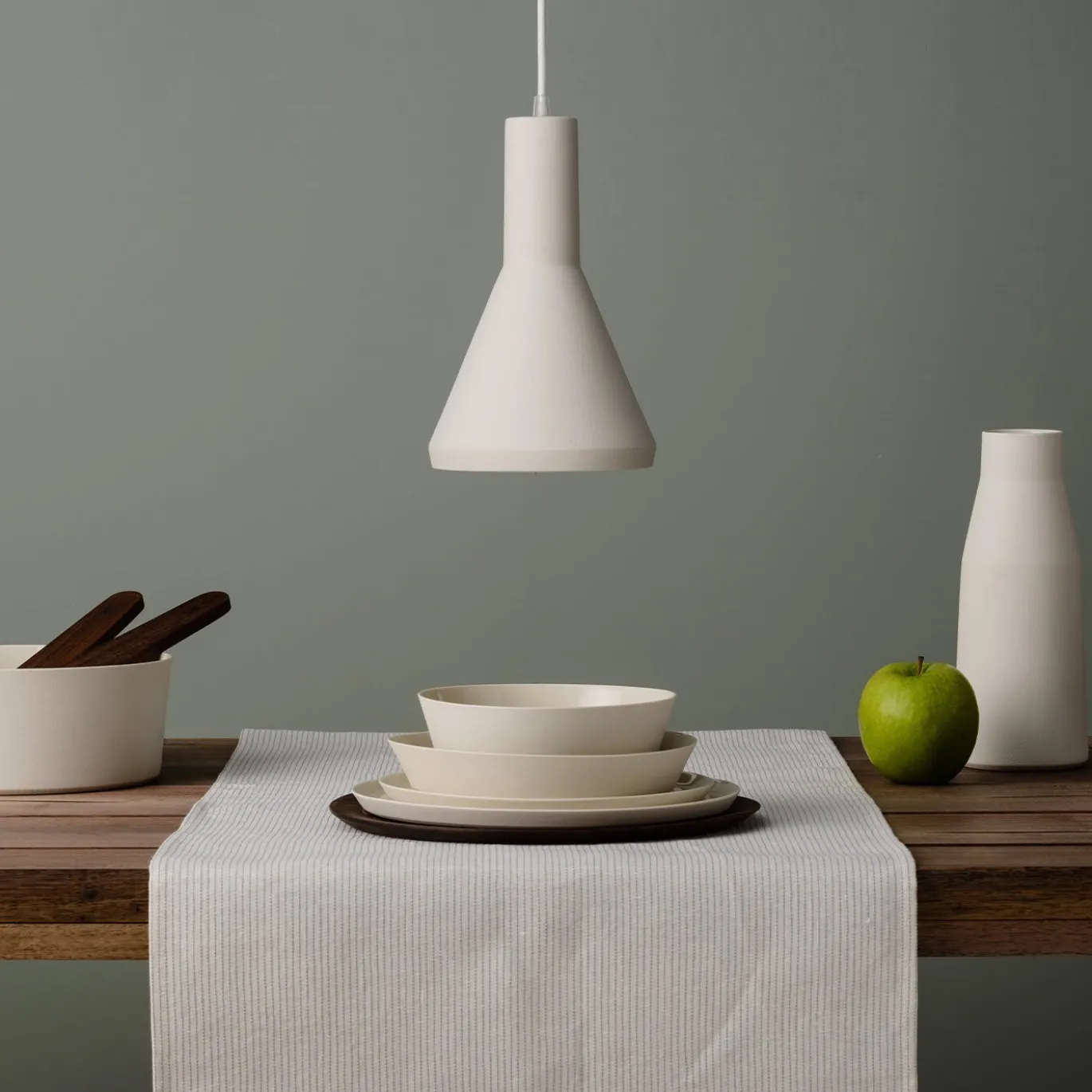 Set di 6 ciotole per zuppa in ceramica bianca