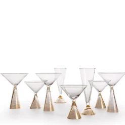 Set di 2 Clessidra Flûtes con base dorata