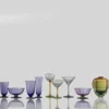 Set di 6 coppe da dessert in vetro Twisted Pesco Verde