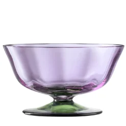 Set di 6 coppe da dessert in vetro Twisted Pesco Verde