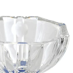 Set di 2 coppette Milano in vetro trasparente con base in vetro blu