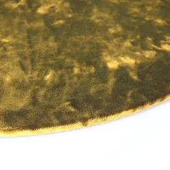Set di 4 Copripiatti Grandi in Velluto Oro con Supporto in Sughero