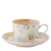 Set di due tazze da caffè e piattino Dafne